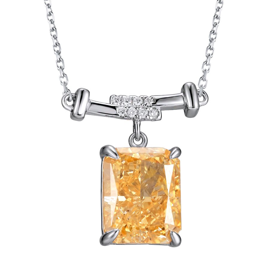 Cubic Zirconia Yellow Necklace