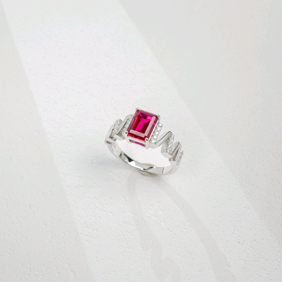 Nano-Crystal Blue Ring