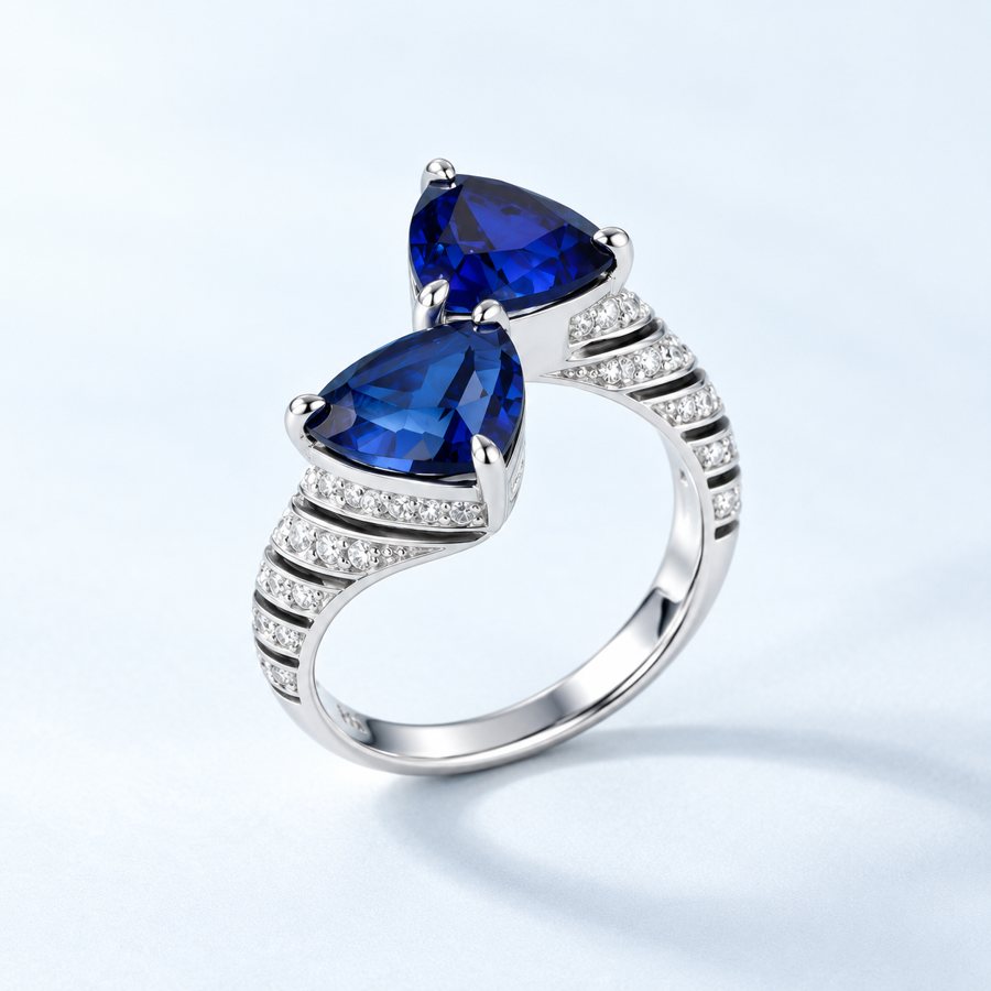 Nano-Crystal Blue Ring